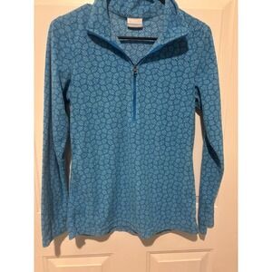 Columbia Women's Jacket Pullover Arctic Air Half Zip Size Small‎ Turquoise